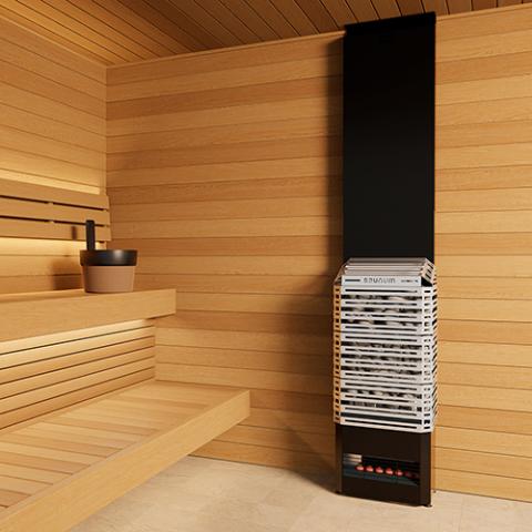 Saunum Air 7 front view in sauna