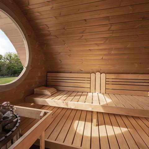 SaunaLife Model G11 Outdoor Home Sauna Kit -2 Room Sauna - Up to 8 Persons